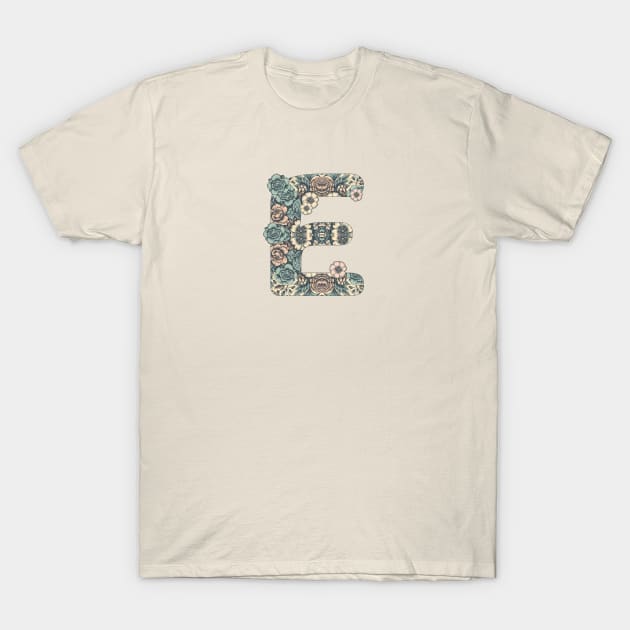 "E" initial girl's name T-Shirt by Ken Savana